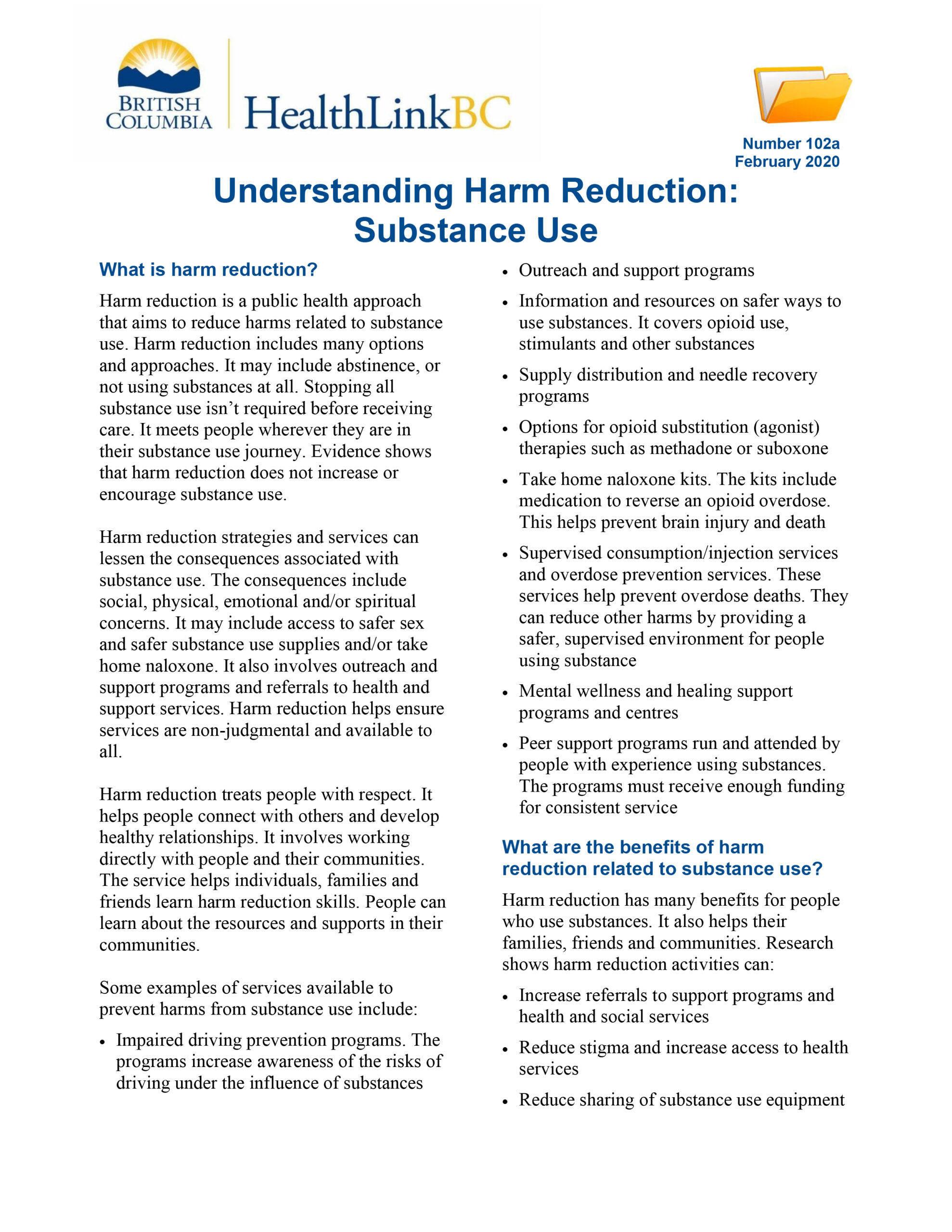 Understanding Harm Reduction: Substance Use