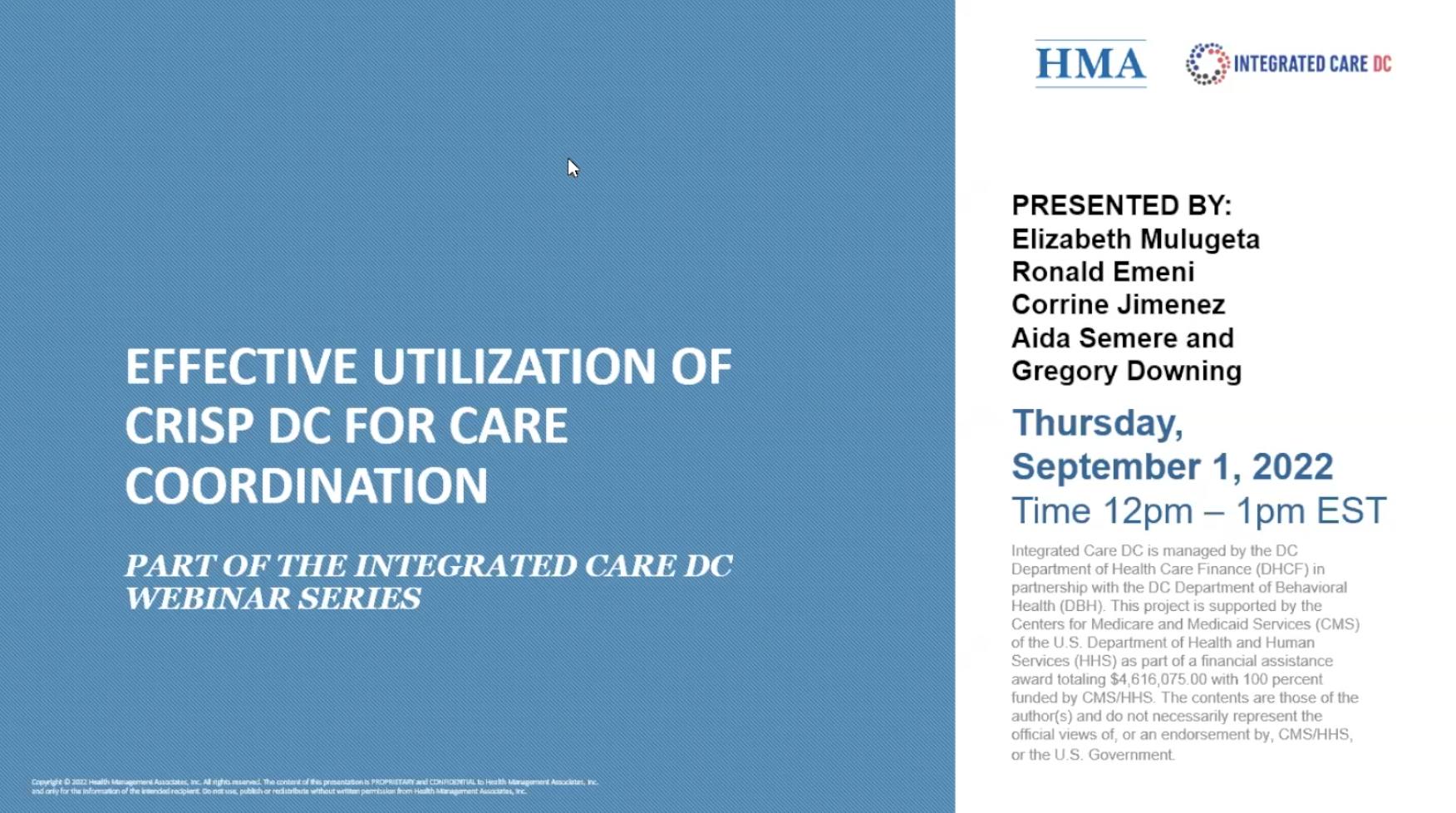 Effective Utilization of CRISP DC For Care Coordination By Outpatient Behavioral Health Providers (DCHA Transitions of Care 2)