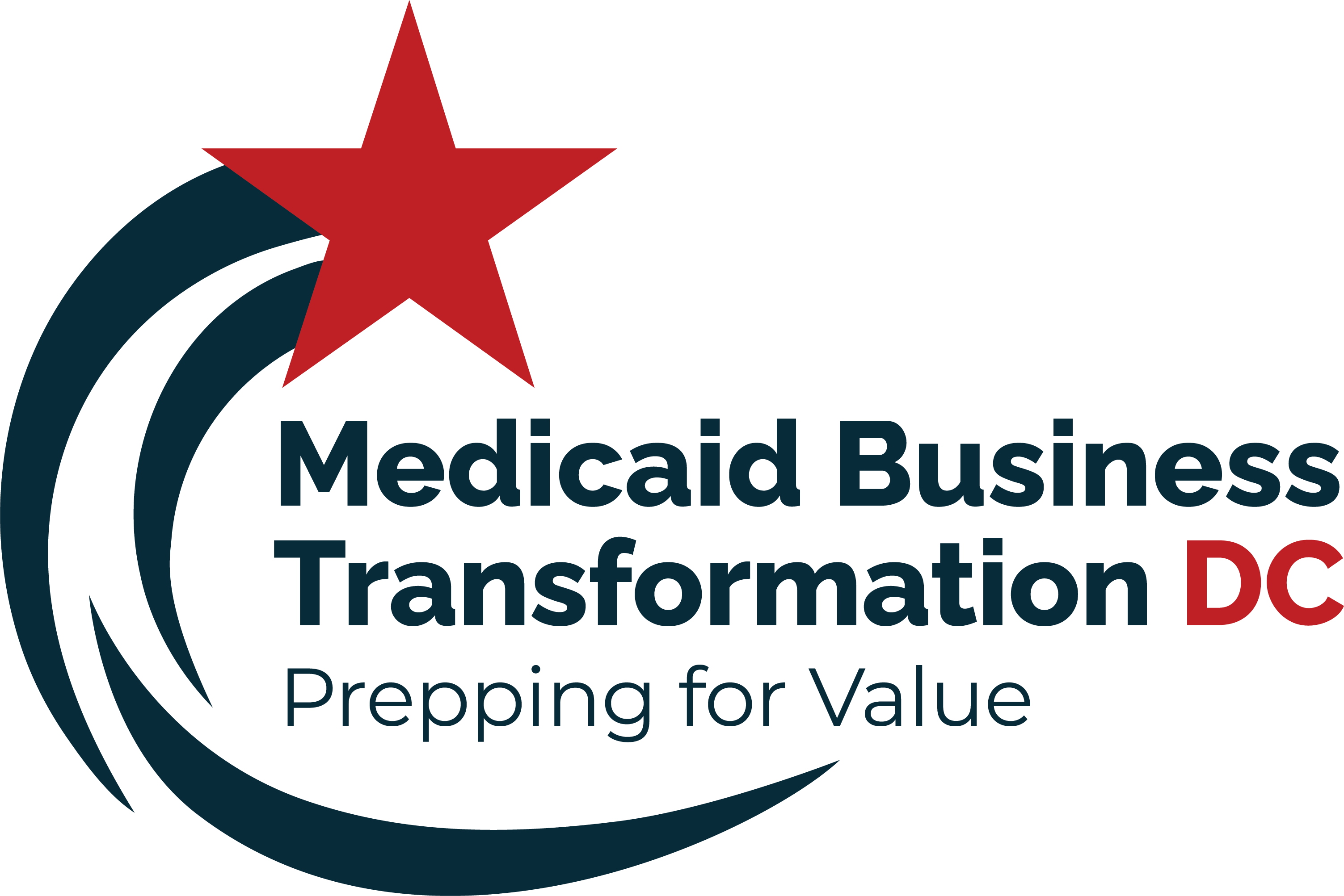 Medicaid Business Transformation Logo Blue Tagline PNG