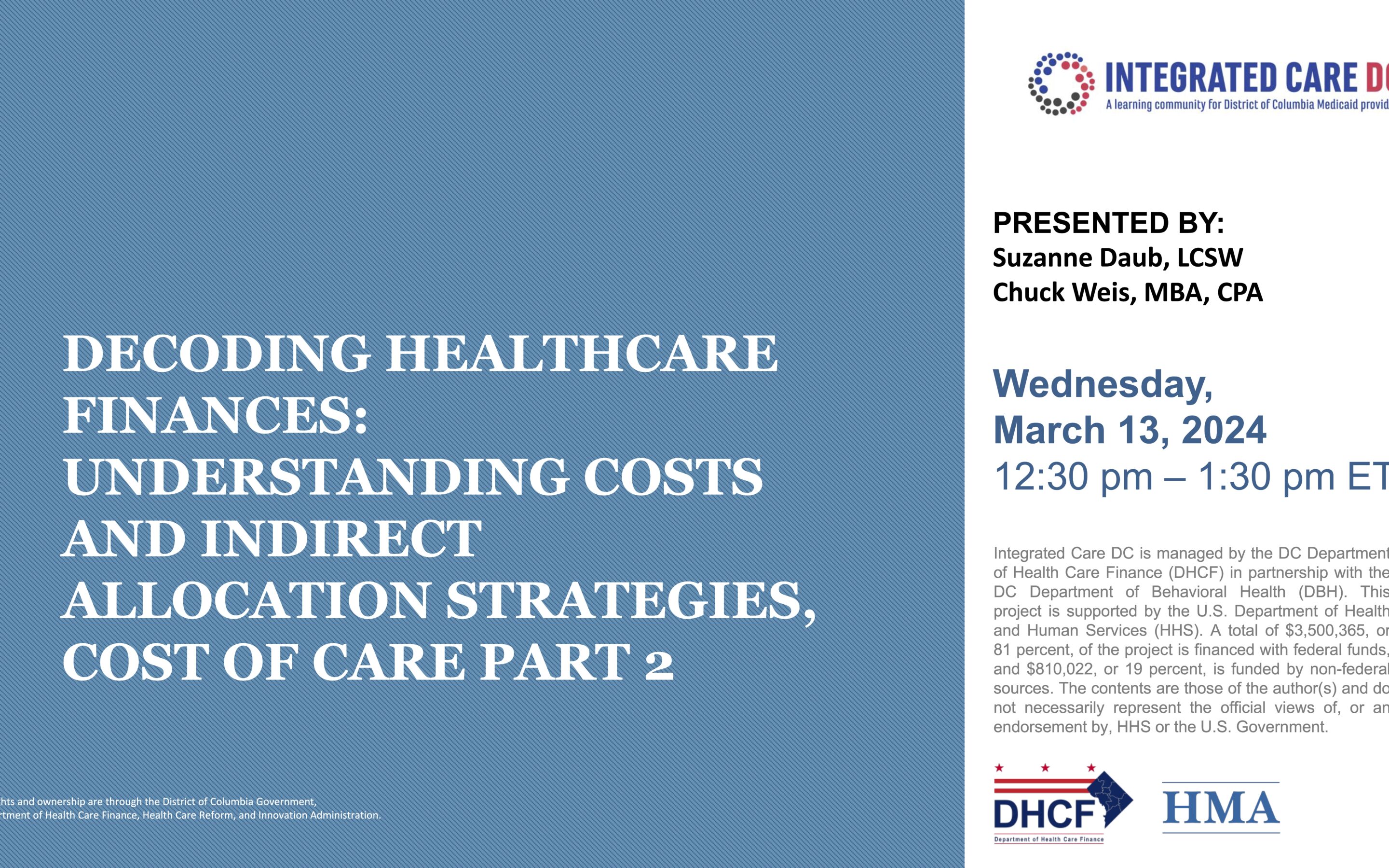 Decoding Healthcare Finances Understanding Costs And Indirect Allocation Strategies Cost of Care Part 2